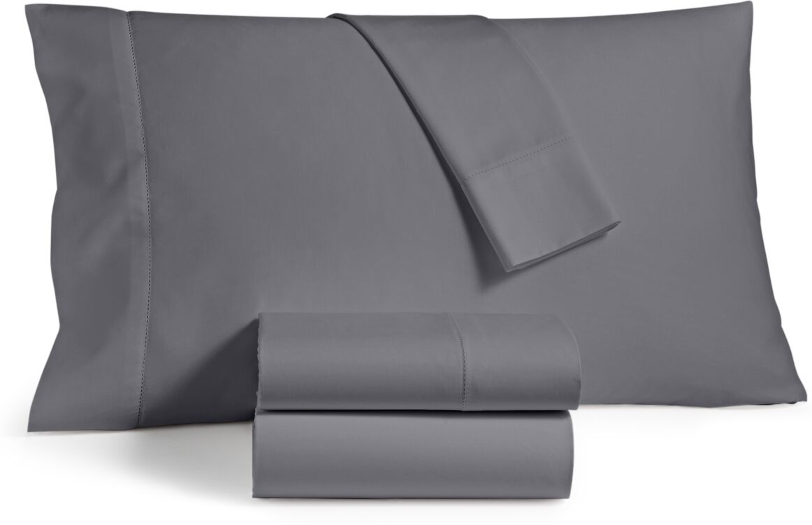 Hotel Collection 680 Thread Count 100% Supima Cotton Sheet Set, California King, Created for Macy's - Charcoal