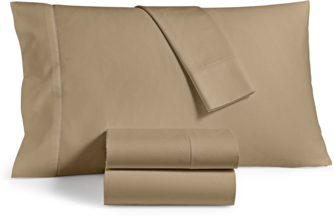 Hotel Collection 680 Thread Count 100% Supima Cotton Sheet Set, Queen, Created for Macy's - Tan