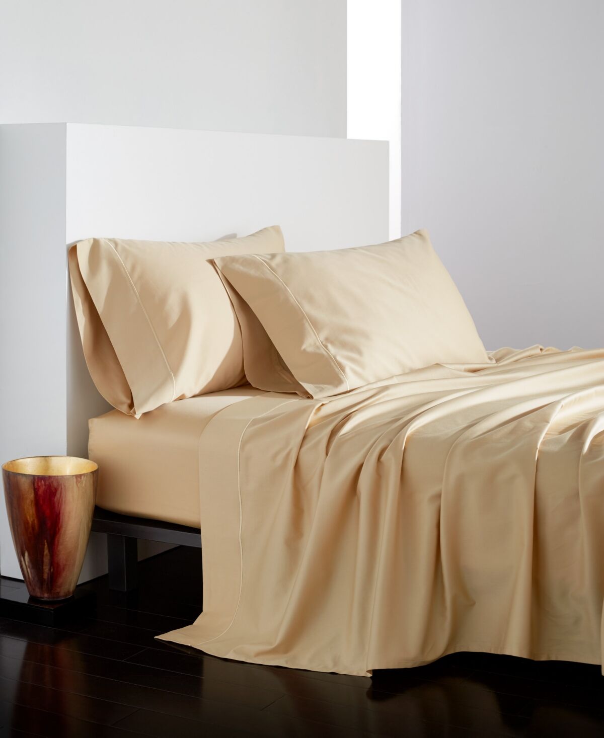 Donna Karan Collection Silk Indulgence King Flat Sheet - Gold Dust