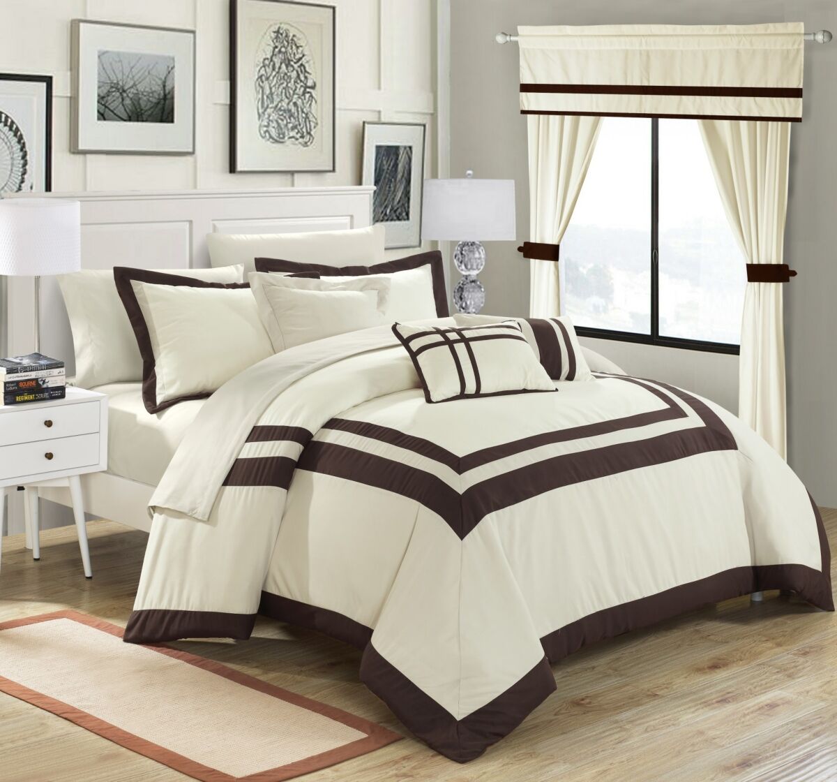 Chic Home Ritz 20-Pc Queen Comforter Set - Off-white