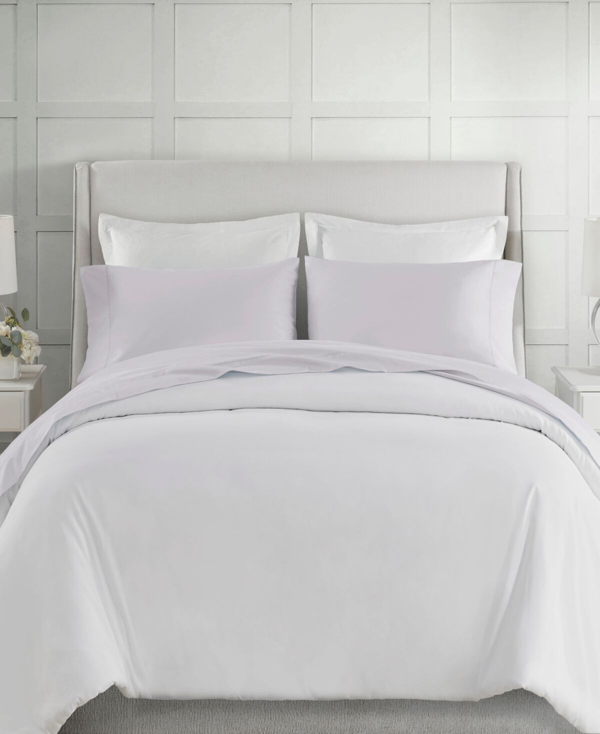 Madison Park 500-Thread Count Egyptian Cotton Deep Pocket 4-Piece Sheet Set, Queen - Lilac