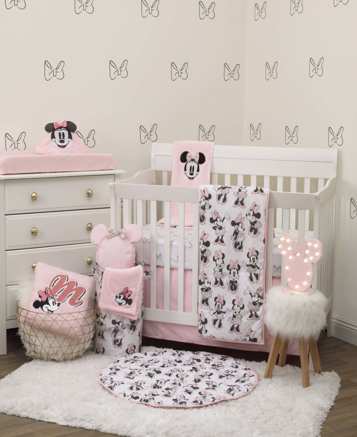 Disney Minnie Mouse 6-Piece Crib Bedding Set - Pink