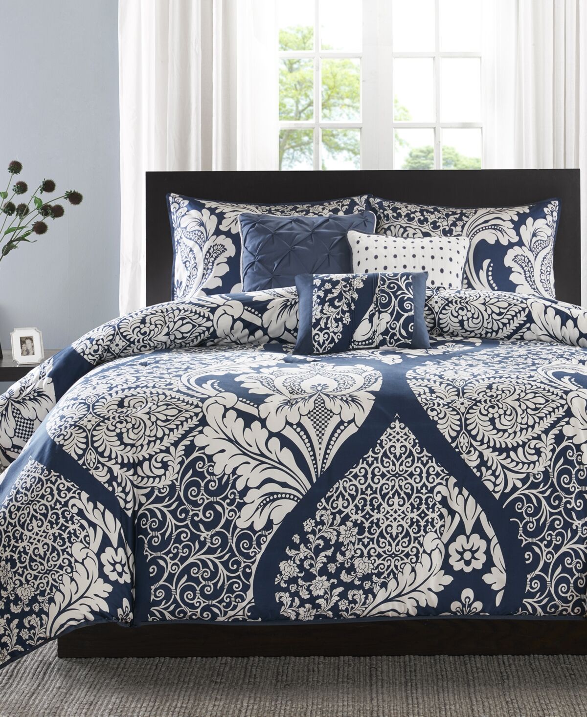 Madison Park Vienna 6-Pc. Duvet Cover Set, King/California King - Indigo