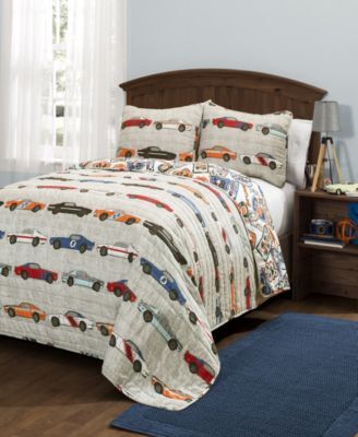 Lush Decor Race Cars 3 Pc. Quilt Sets