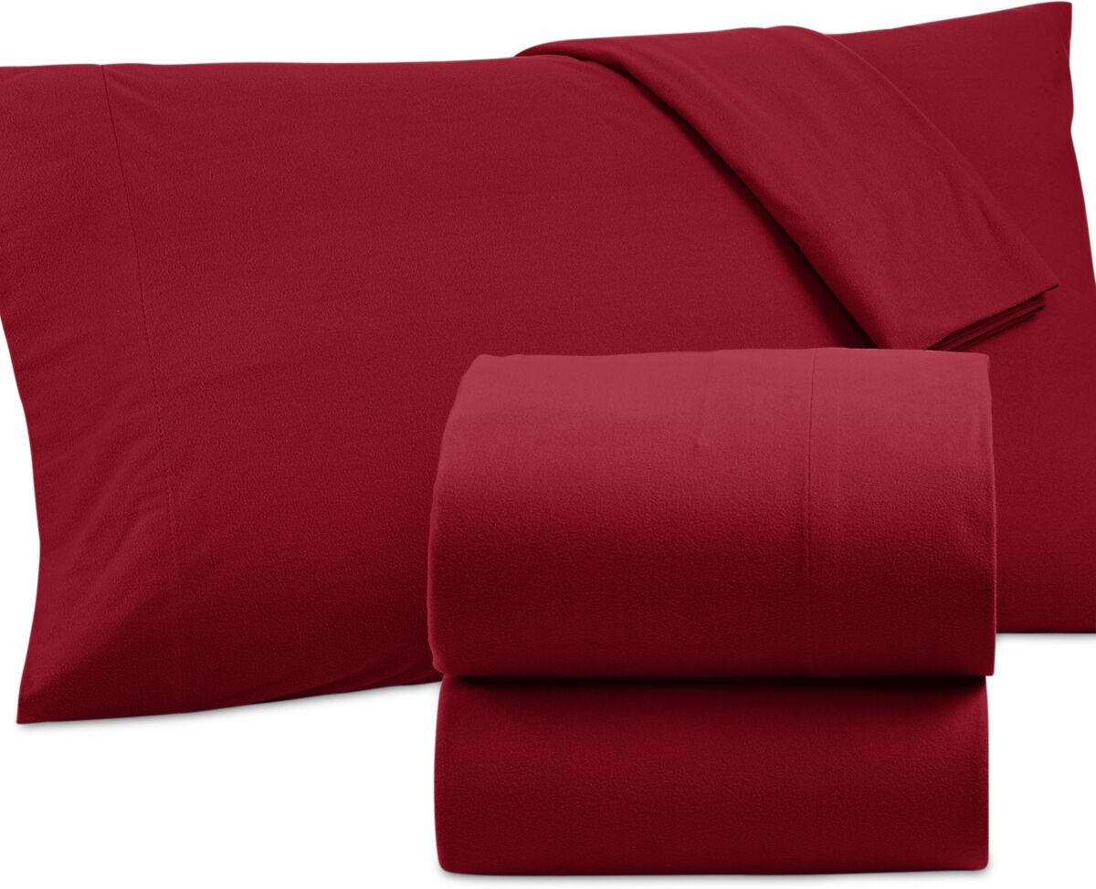 Shavel Micro Flannel Solid Queen 4-pc Sheet Set - Wine