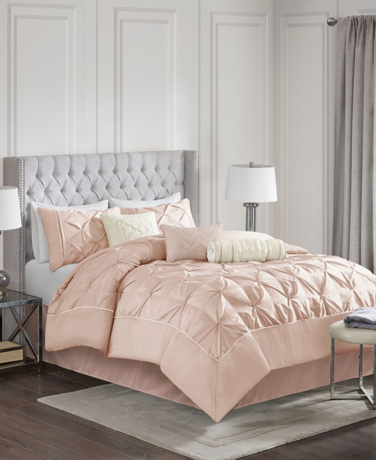 Madison Park Wilma 7-Pc. Comforter Set, Full - Blush