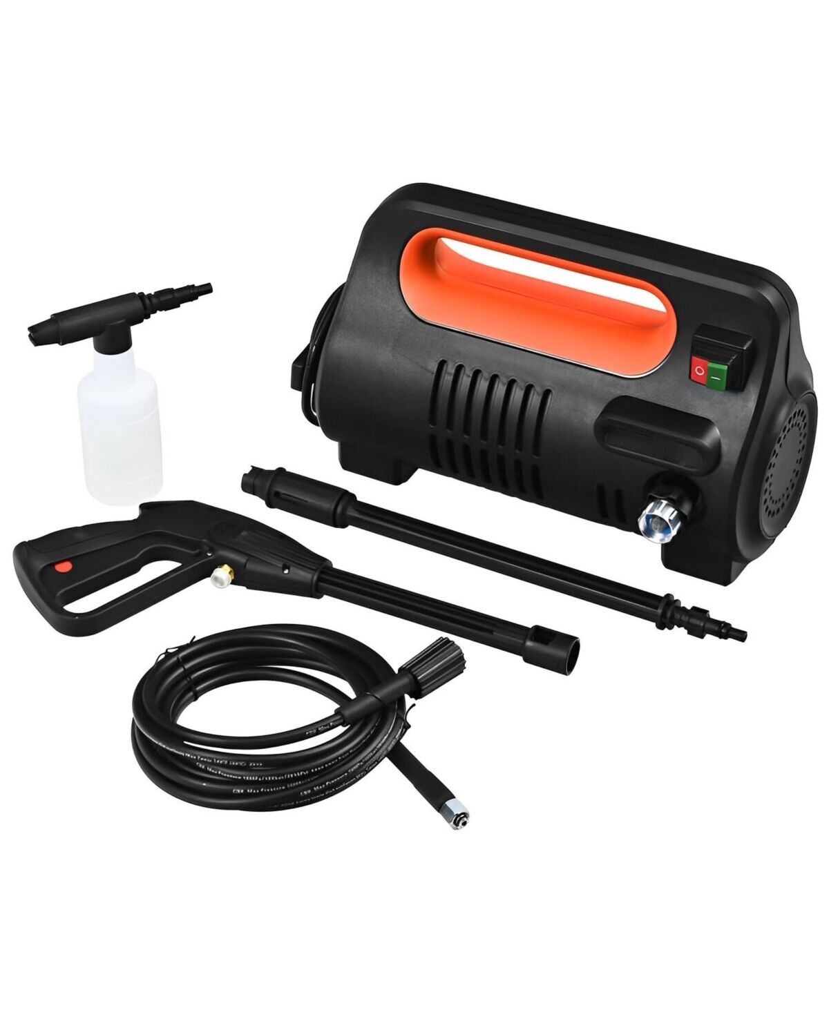Sugift Compact High Power Pressure Washer Car Cleaning Machine with Adjustable Nozzle - Black
