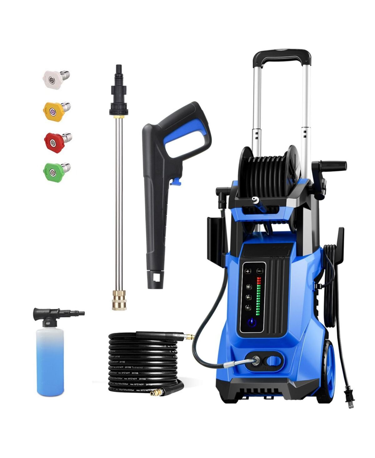 Sugift Electric Pressure Washer with Touch Screen Adjustable Pressure - Blue