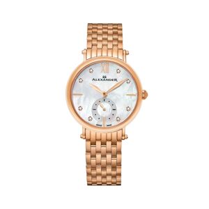 Alexander Women's Roxana Rose-Gold Stainless Steel , Mother of Pearl Dial , 34mm Round Watch - Rose-gold