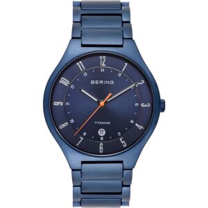 Bering Men's Blue Titanium Bracelet Watch 39mm - Blue