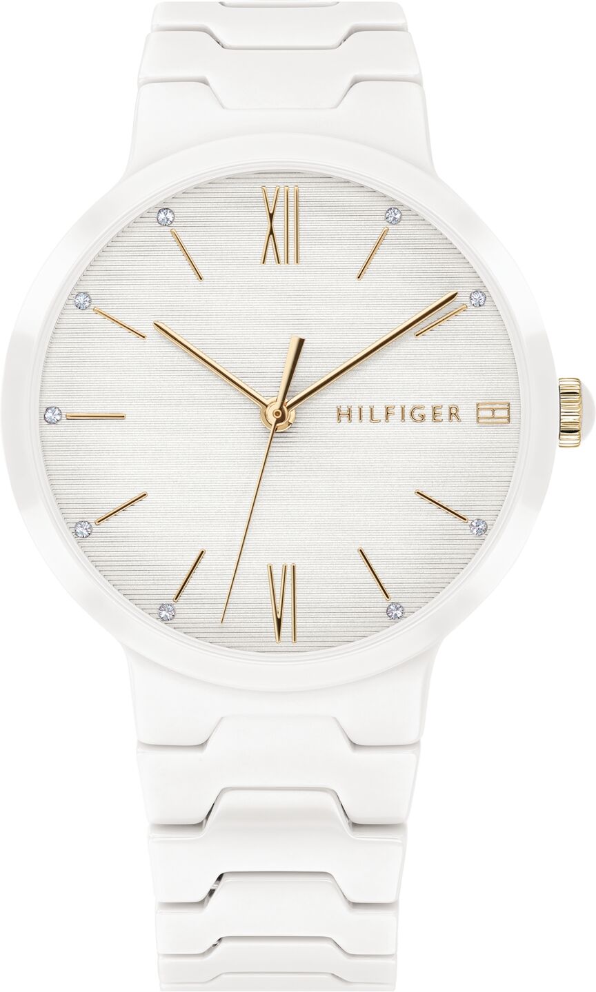 Tommy Hilfiger Women's White Ceramic Bracelet Watch 36mm - White