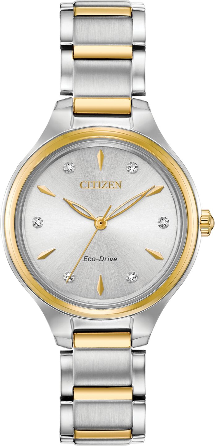 Citizen Eco-Drive Women's Corso Diamond-Accent Two-Tone Stainless Steel Bracelet Watch 29mm