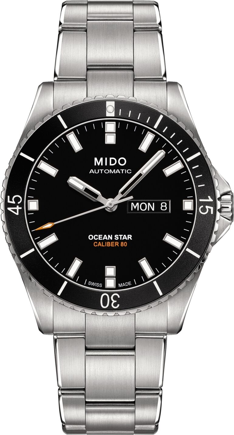 Mido Men's Swiss Automatic Ocean Star Captain V Stainless Steel Bracelet Watch 42.5mm