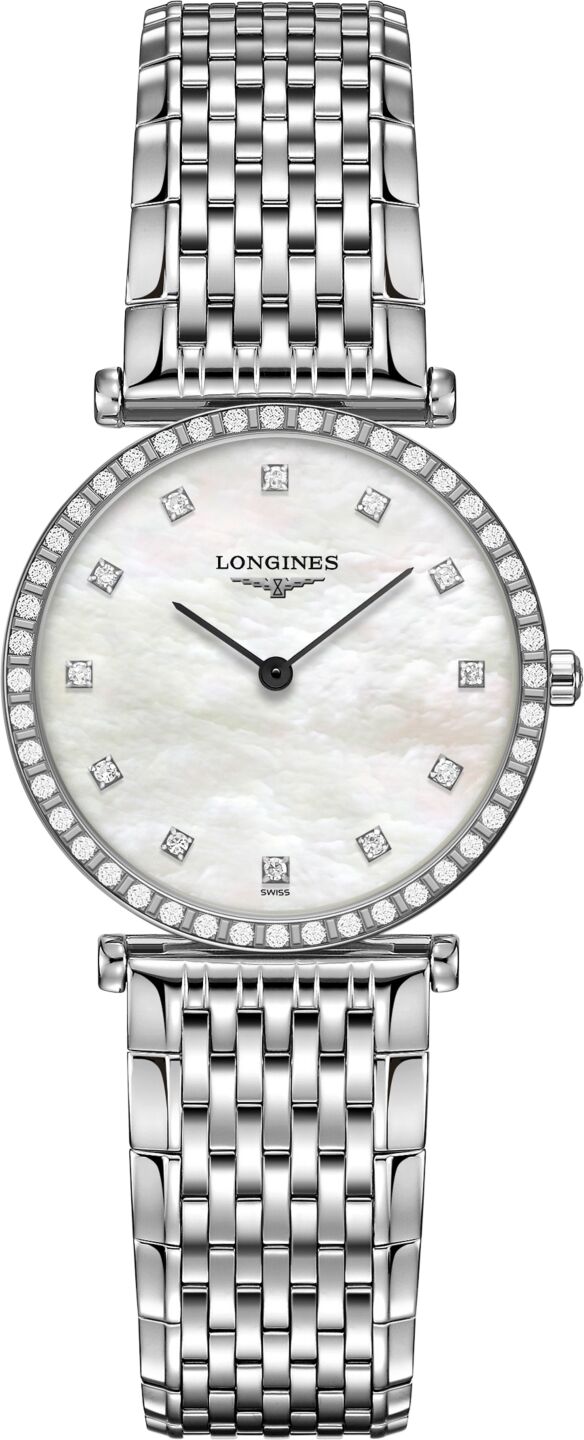 Longines Women's Swiss La Grande Classique de Longines Diamond (3/8 ct. t.w.) Stainless Steel Bracelet Watch 29mm