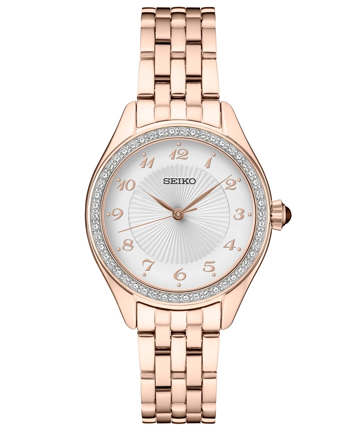 Seiko Women's Rose Gold-Tone Stainless Steel Bracelet Watch 29mm - Silver