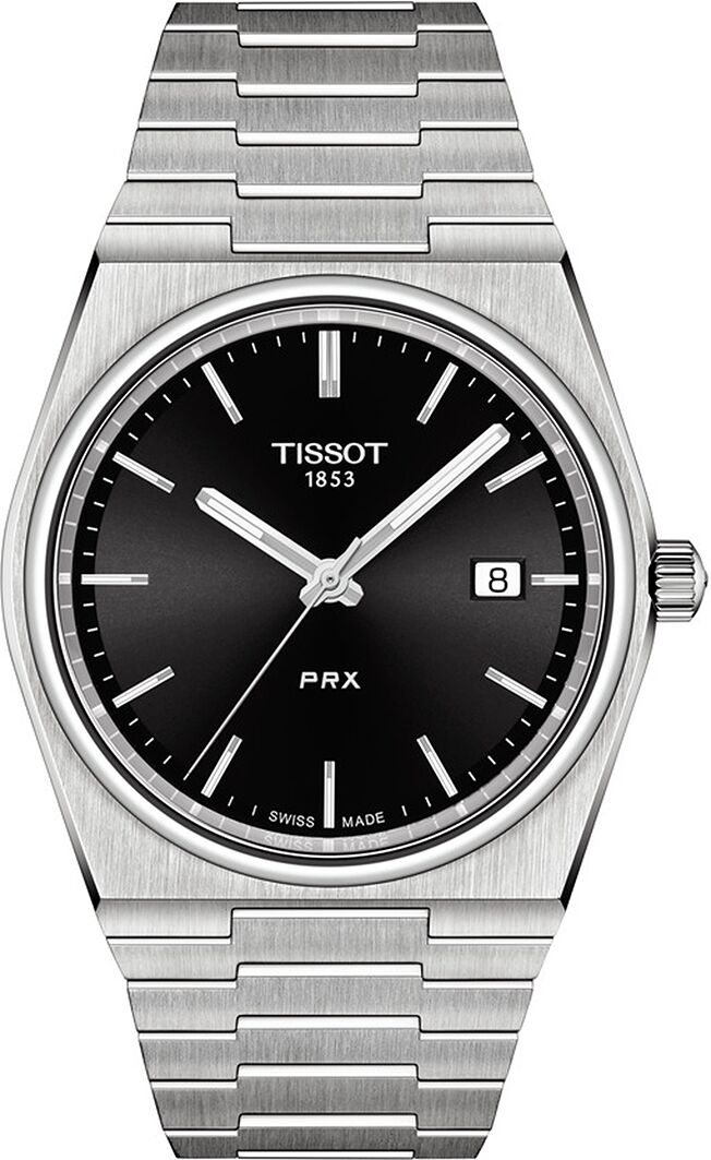 Tissot Men's Swiss Prx Stainless Steel Bracelet Watch 40mm - Black