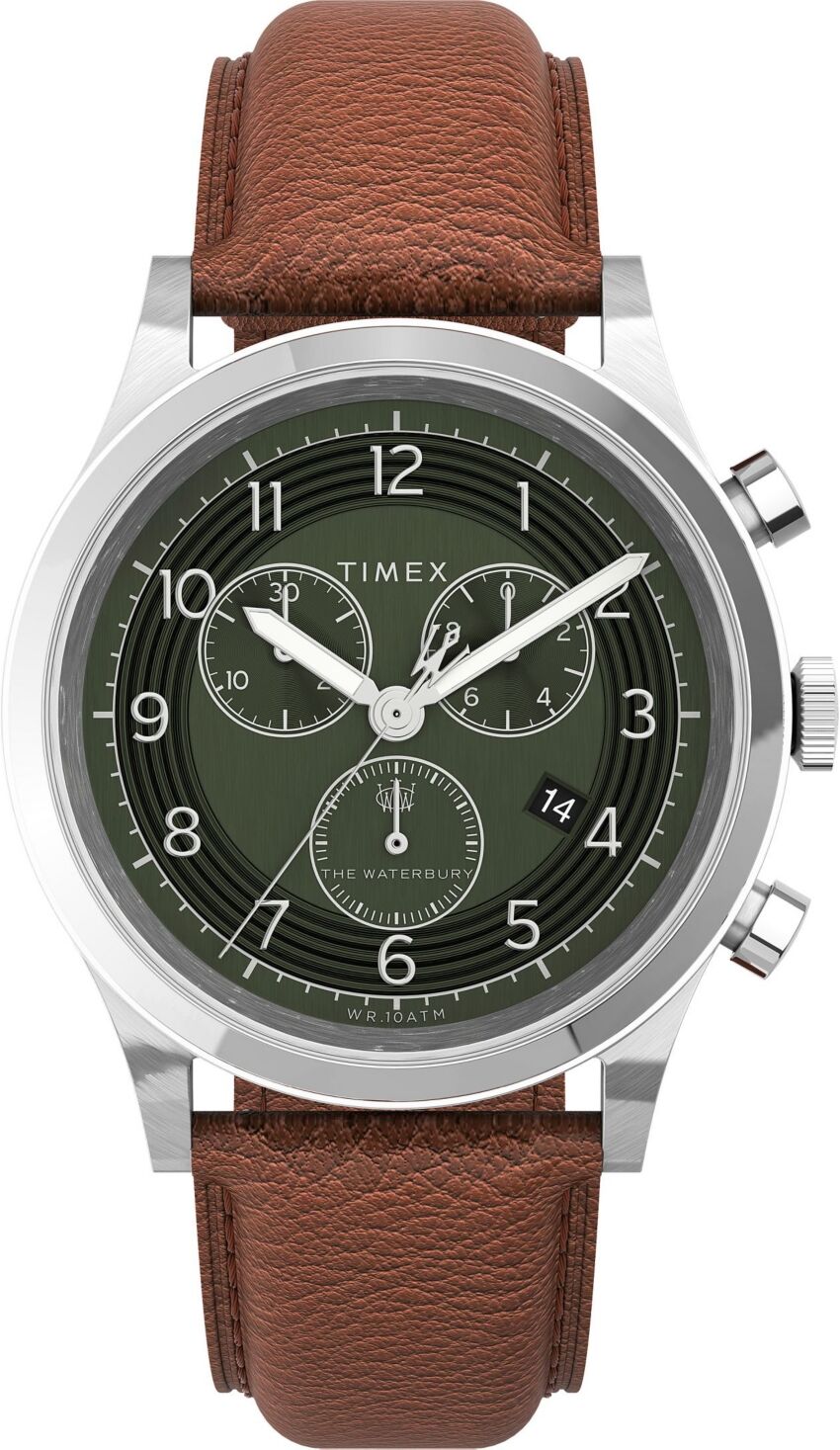 Timex Men's Waterbury Traditional Chrono Tan Leather Strap Watch 42mm - Tan