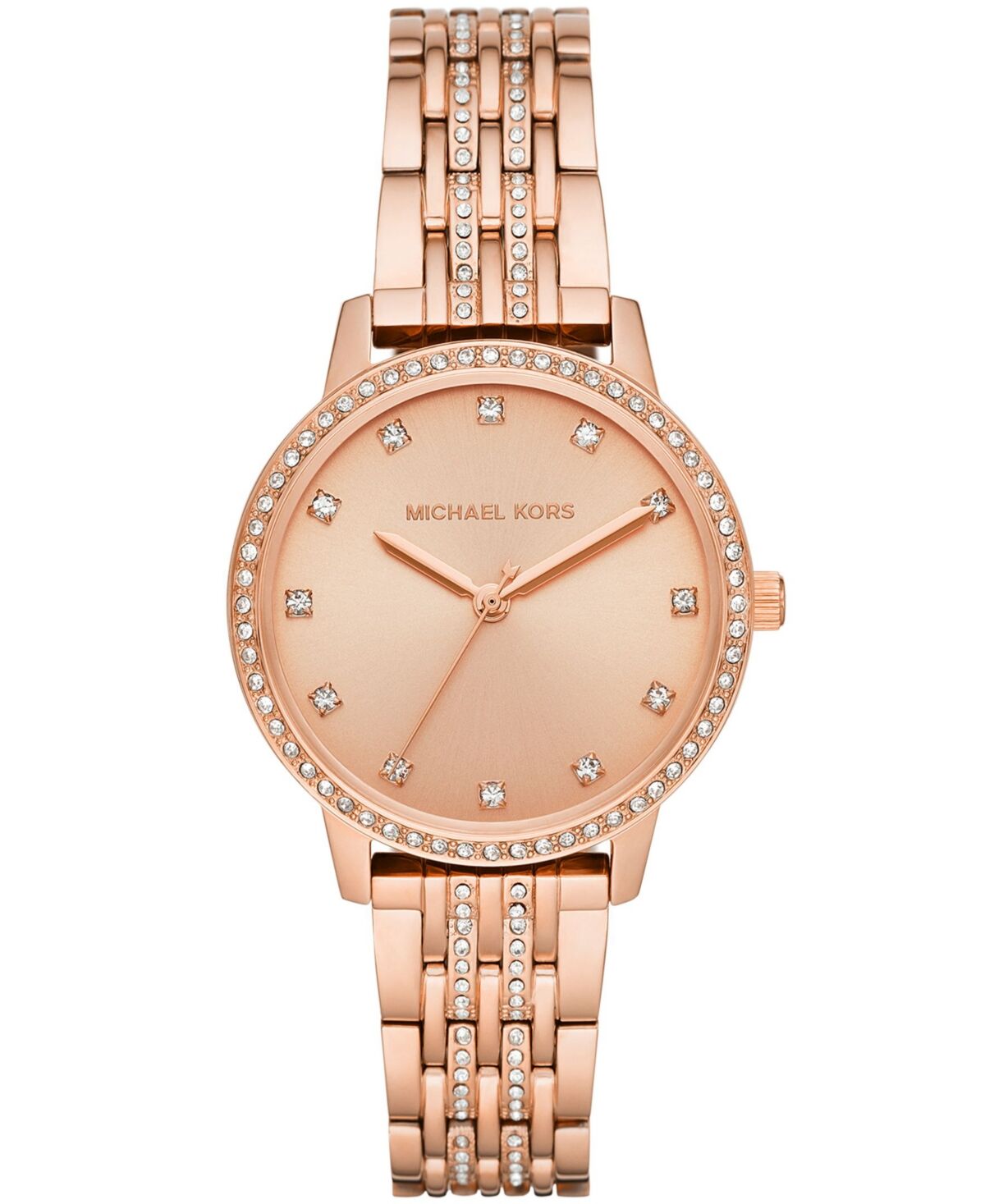 Michael Kors Women's Melissa Rose Gold-Tone Stainless Steel Bracelet Watch 35mm - Rose Gold