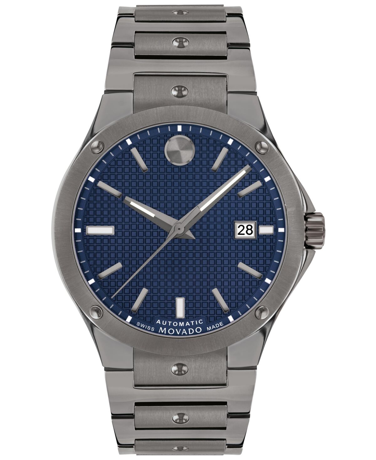 Movado Men's Swiss Automatic Sports Edition Gray Pvd Bracelet Watch 41mm - Grey
