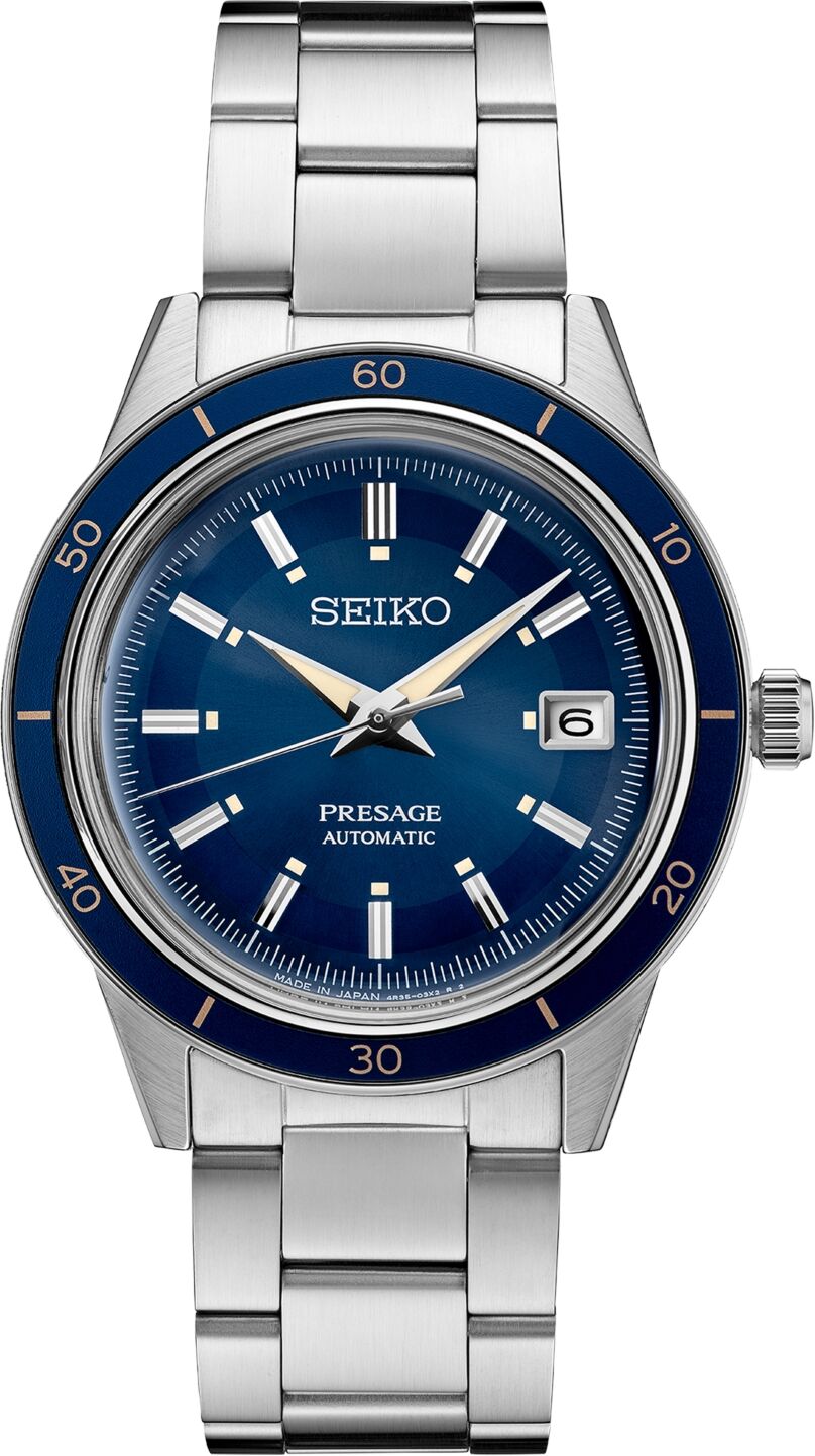 Seiko Men's Automatic Presage Stainless Steel Bracelet Watch 41mm - Blue