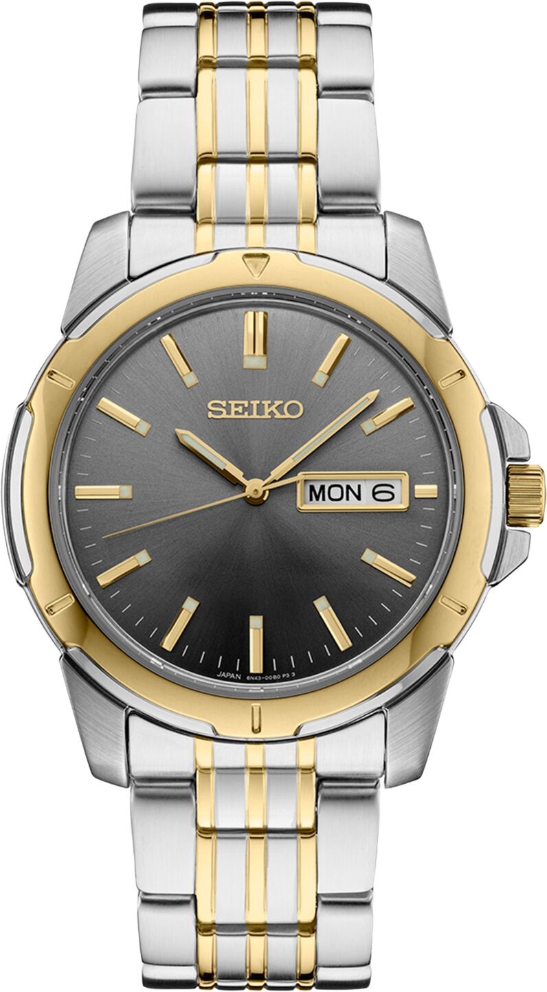 Seiko Men's Essentials Two-Tone Stainless Steel Bracelet Watch 39mm - Silver