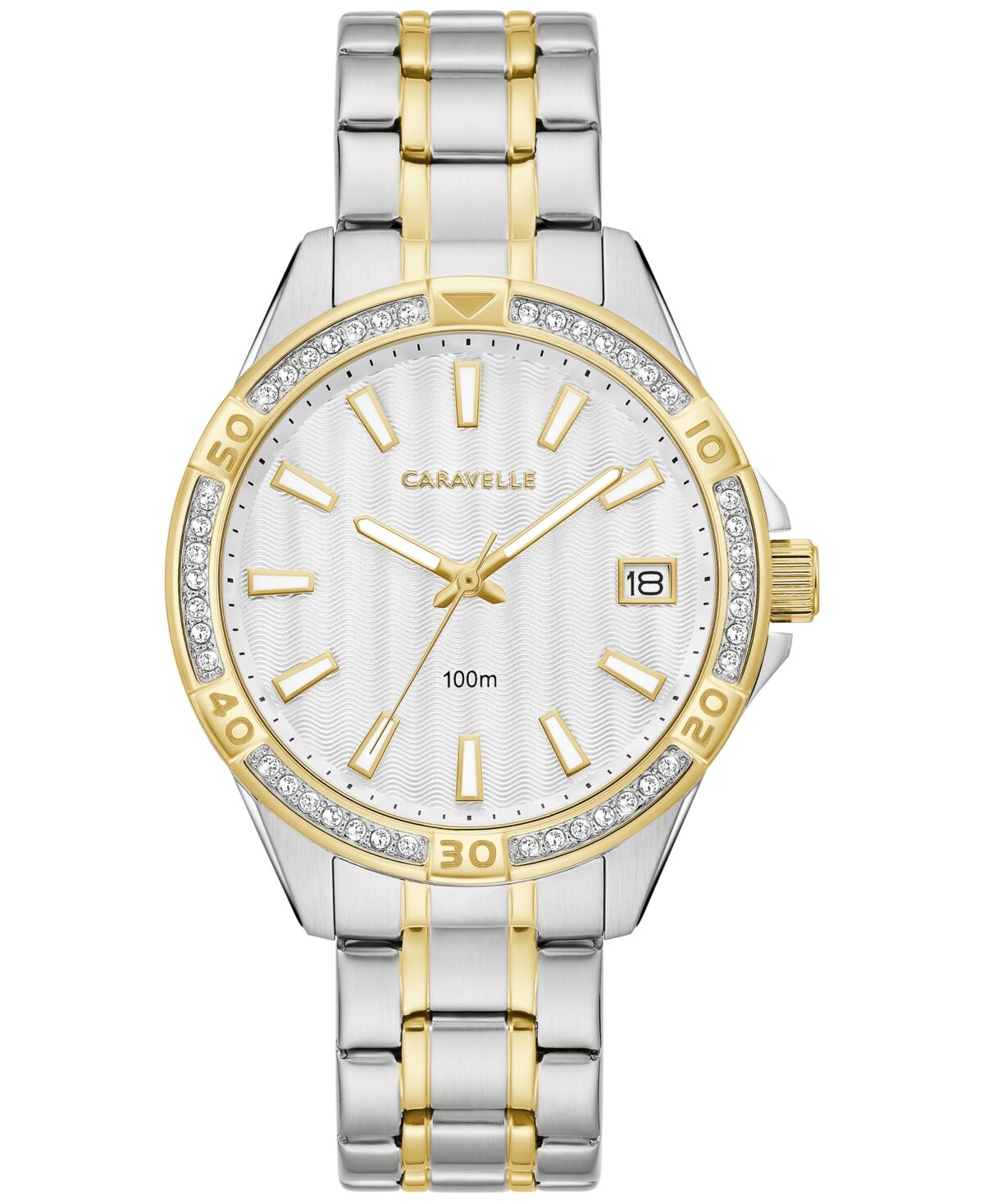 Caravelle designed by Bulova Women's Two Tone Stainless Steel Bracelet Watch 36mm - Two-tone