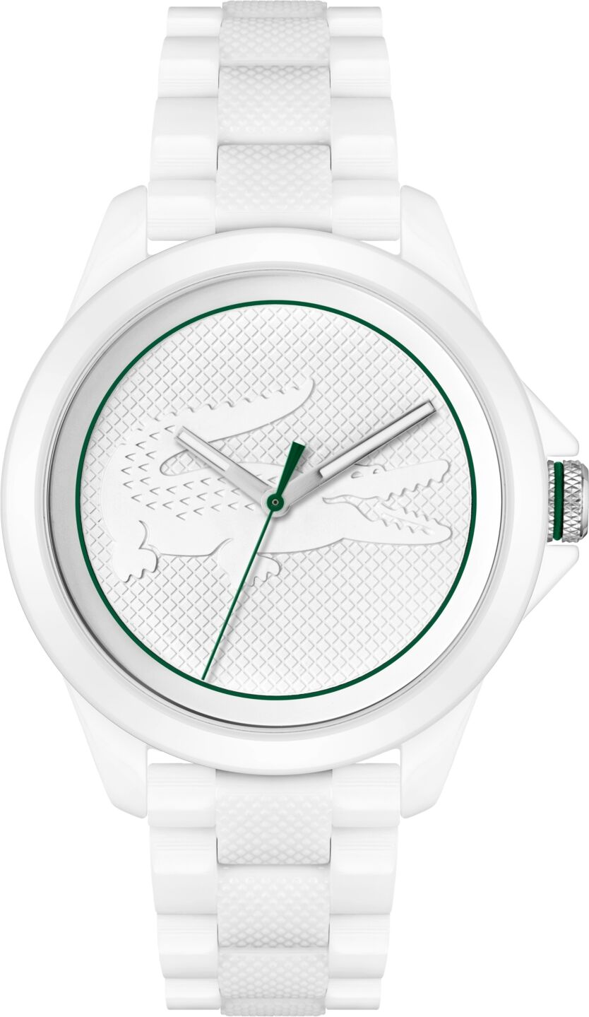 Lacoste Men's Le Croc White Ceramic Bracelet Watch 44mm - White