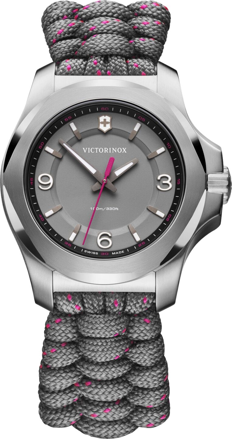 Victorinox Swiss Army Women's I.n.o.x. V Gray Paracord Strap Watch 37mm - Grey