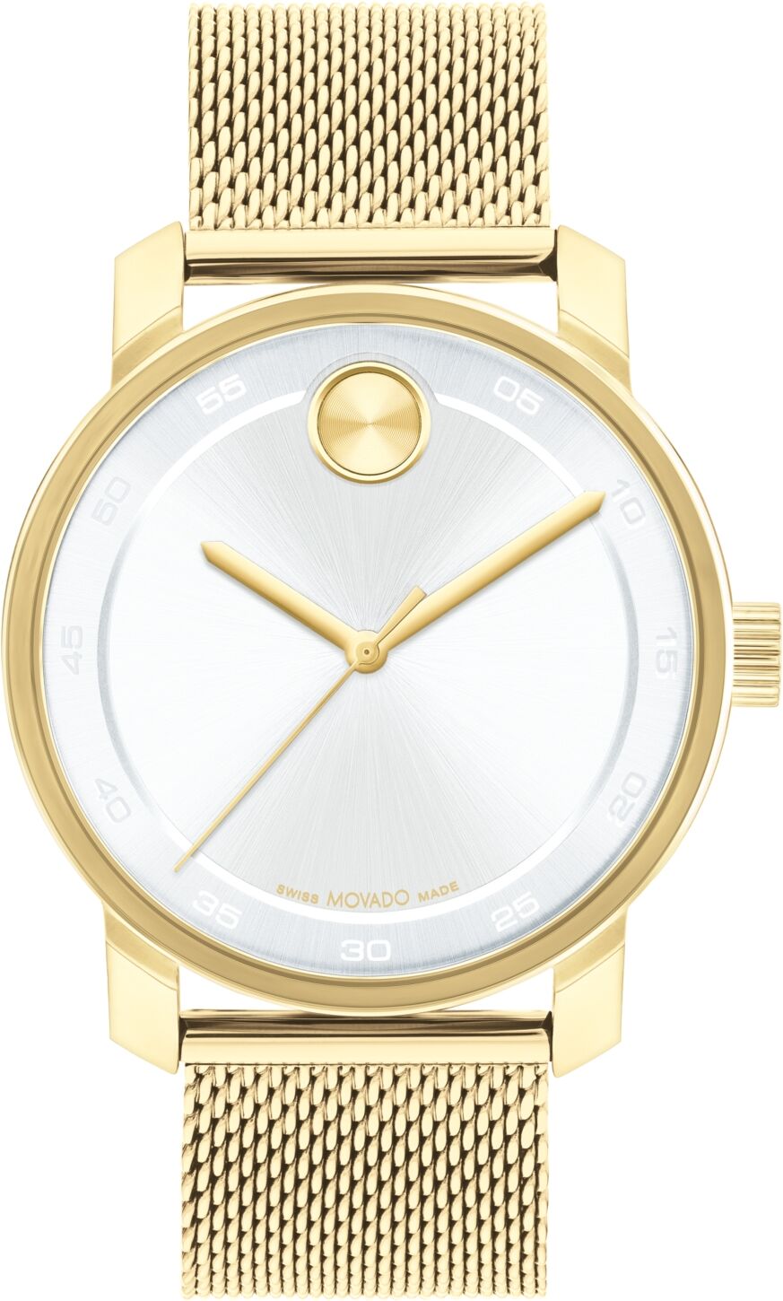 Movado Men's Bold Access Swiss Quartz Ionic Plated Light Gold Steel Watch 41mm - Gold-Tone