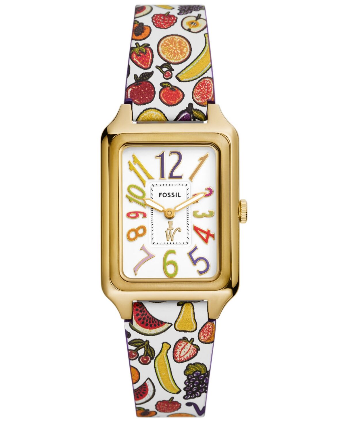 Fossil X Willy Wonka Limited Edition Women's Two-Hand Multicolor Print Leather Watch 26mm - Multi