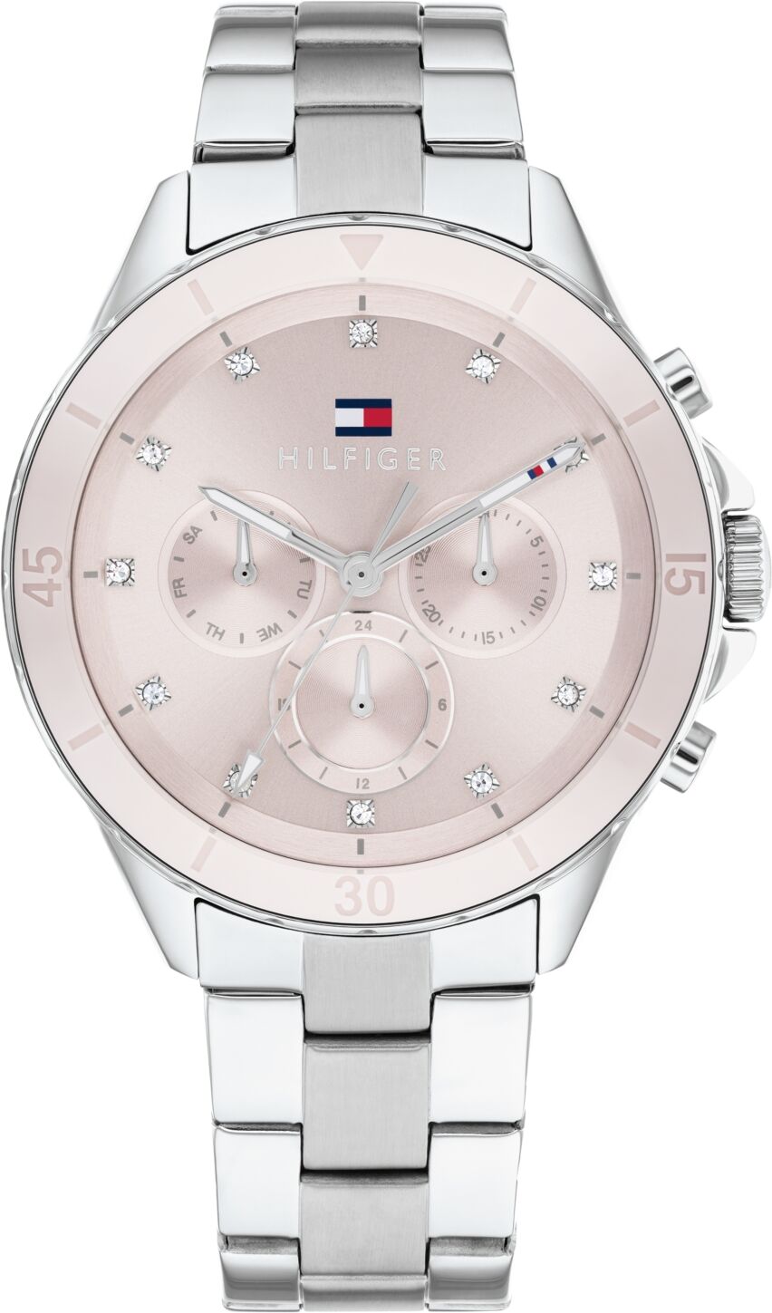 Tommy Hilfiger Women's Multifunction Silver-Tone Stainless Steel Watch 40mm - Silver