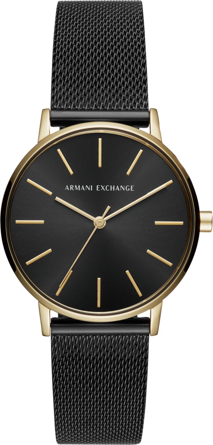 A|x Armani Exchange A X Armani Exchange Women's Three-Hand Black Stainless Steel Watch 36mm - Black