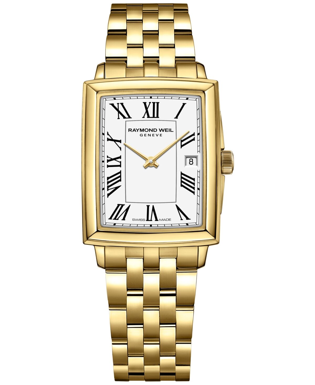 Raymond Weil Women's Swiss Toccata Gold Pvd Stainless Steel Bracelet Watch 22.6x28.1mm - White