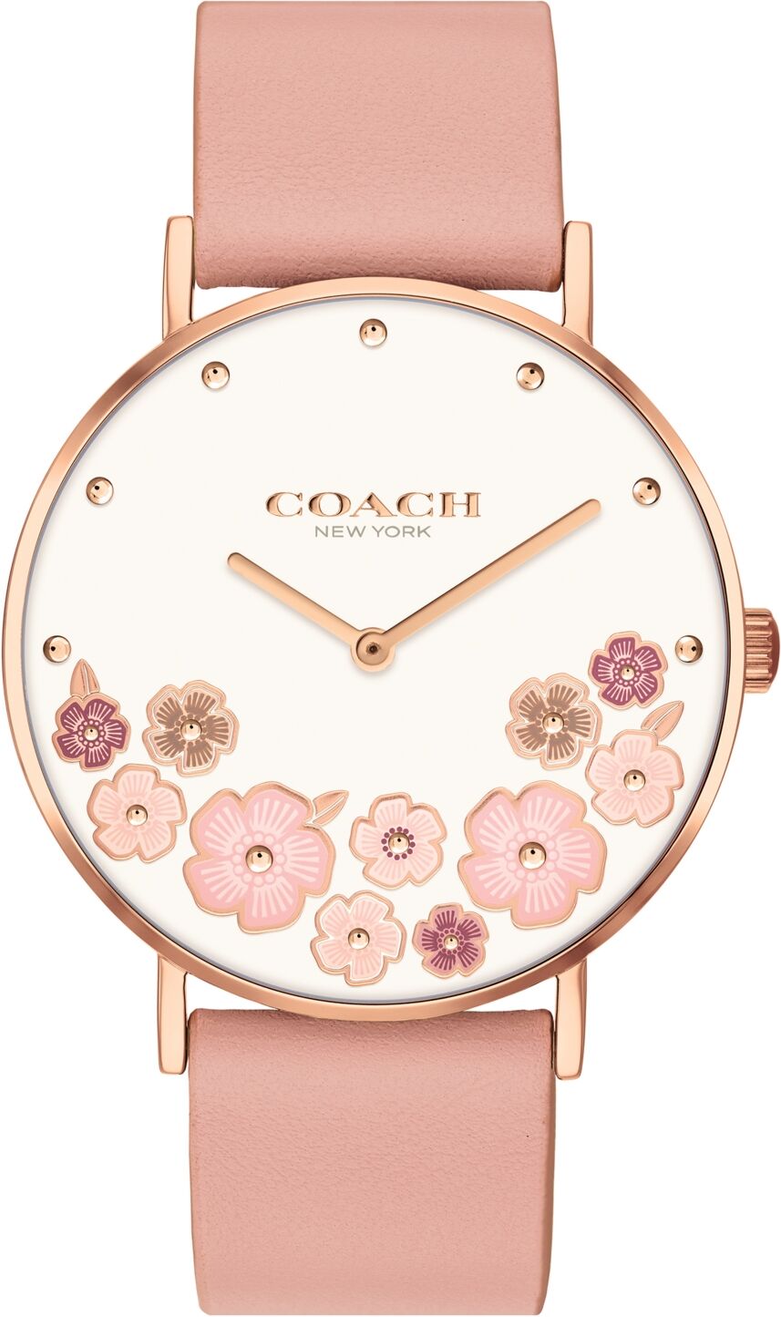 Coach Women's Perry Blush Leather Strap Tea Rose Watch 36mm - Blush