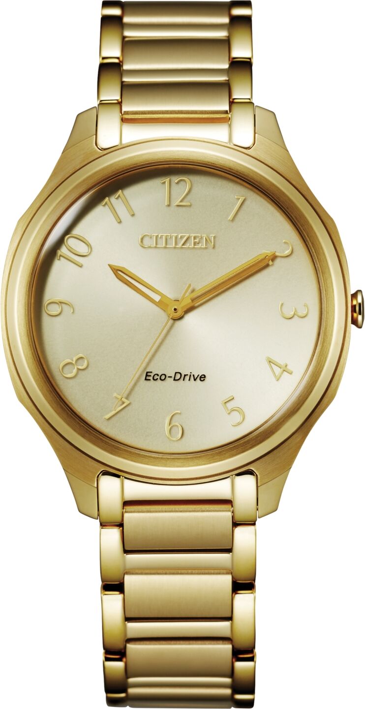 Citizen Eco-Drive Women's Gold-Tone Stainless Steel Bracelet Watch 35mm - Gold