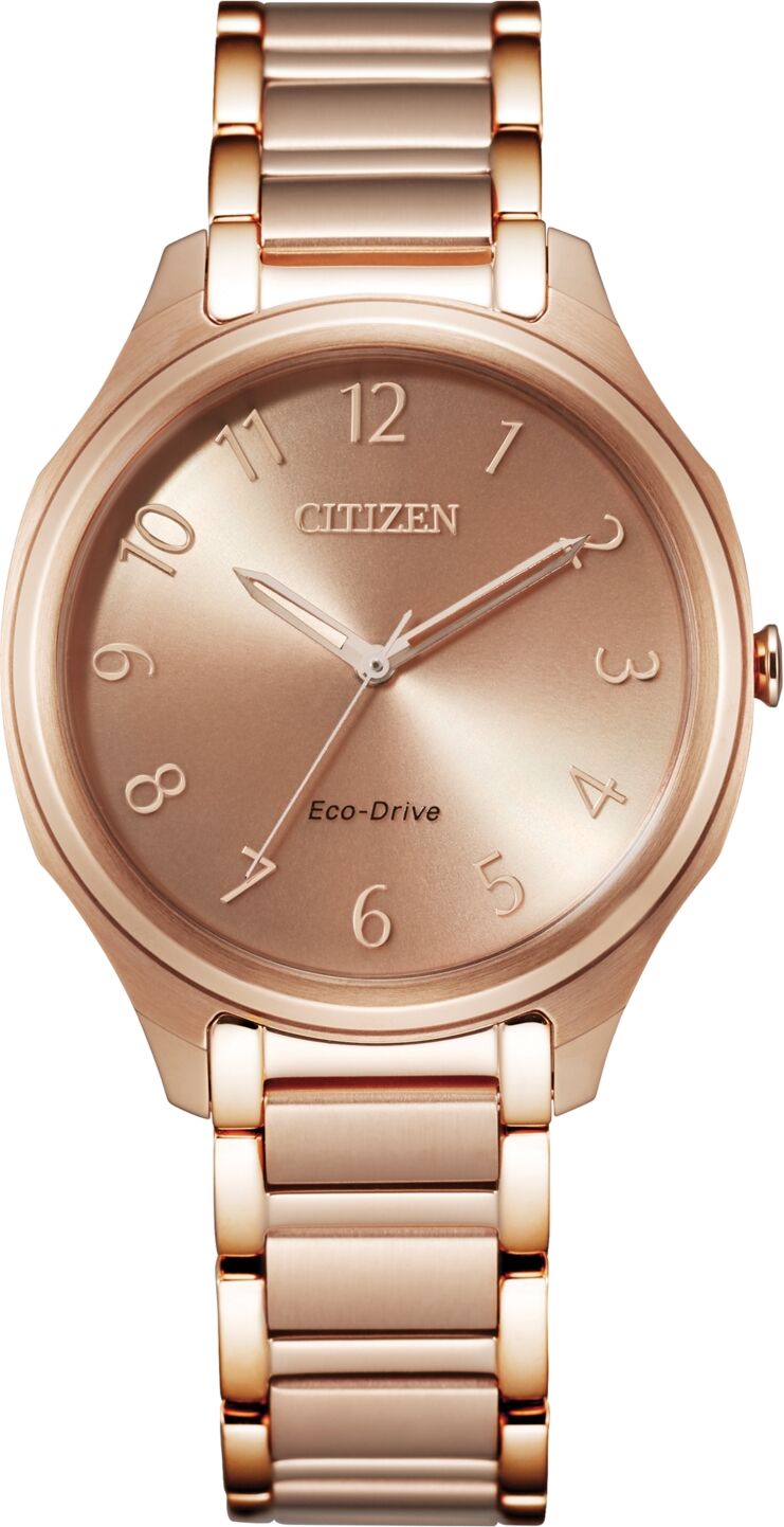 Citizen Eco-Drive Women's Rose Gold-Tone Stainless Steel Bracelet Watch 35mm - Rose Gold