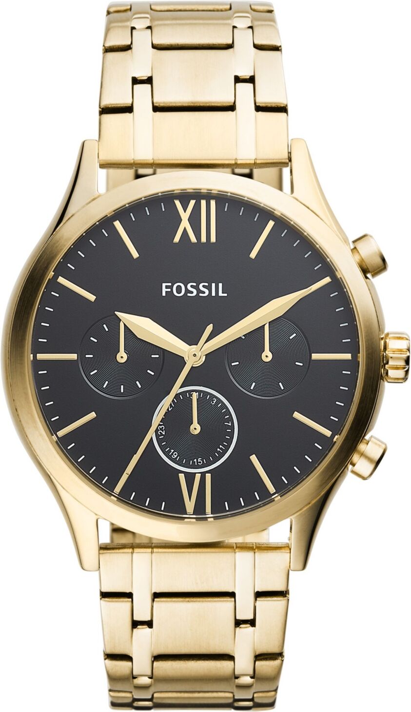 Fossil Men's Fenmore Multifunction Gold-Tone Bracelet Watch 44mm - Gold-Tone