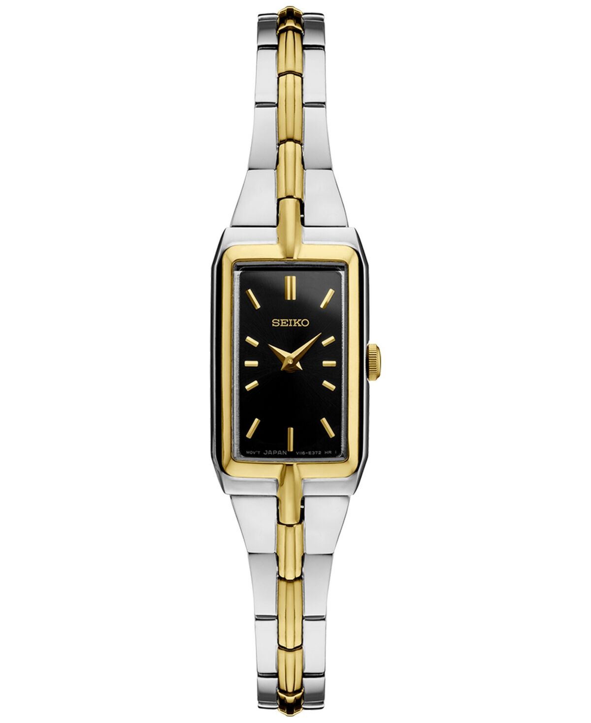 Seiko Women's Essential Two Tone Stainless Steel Bracelet Watch 15mm - Black