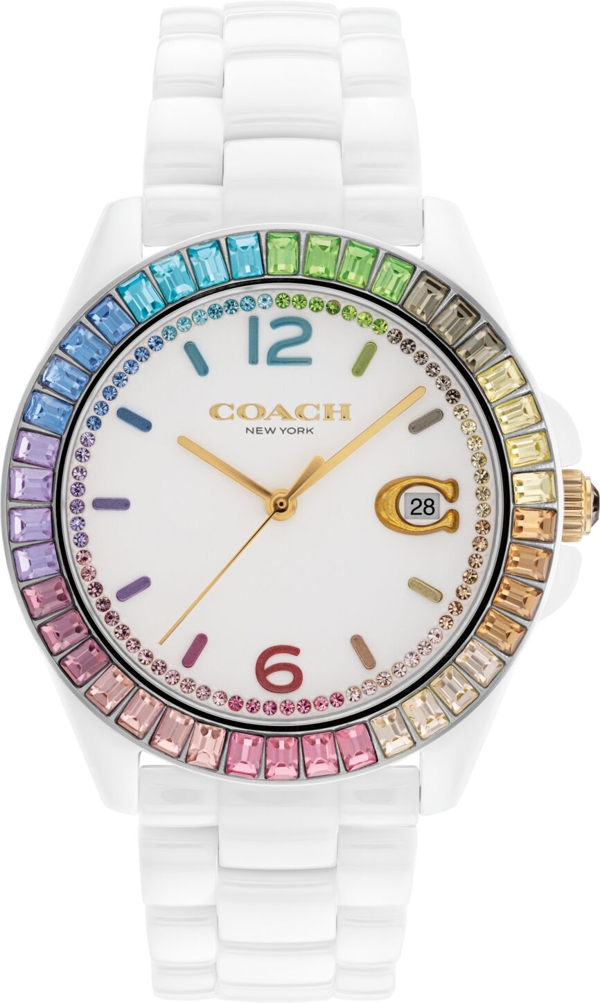 Coach Women's Greyson Ceramic Bracelet Watch, 36mm - White