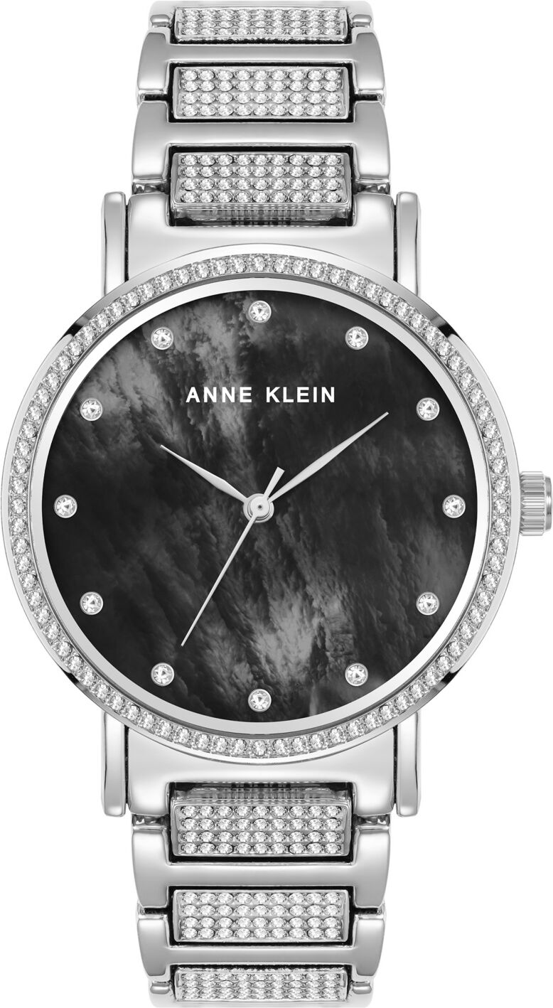 Anne Klein Women's Three Hand Quartz Silver-Tone Alloy Watch, 36mm - Silver