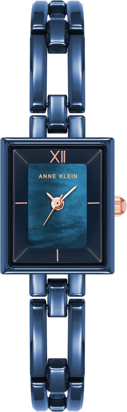 Anne Klein Women's Ceramic Open Link Bracelet Watch 19x31mm - Navy Blue