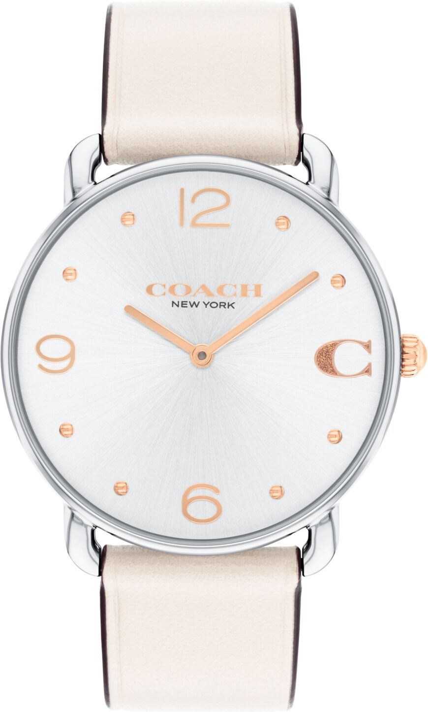 Coach Women's Elliot Chalk White Leather Strap Watch, 36mm - Chalk White