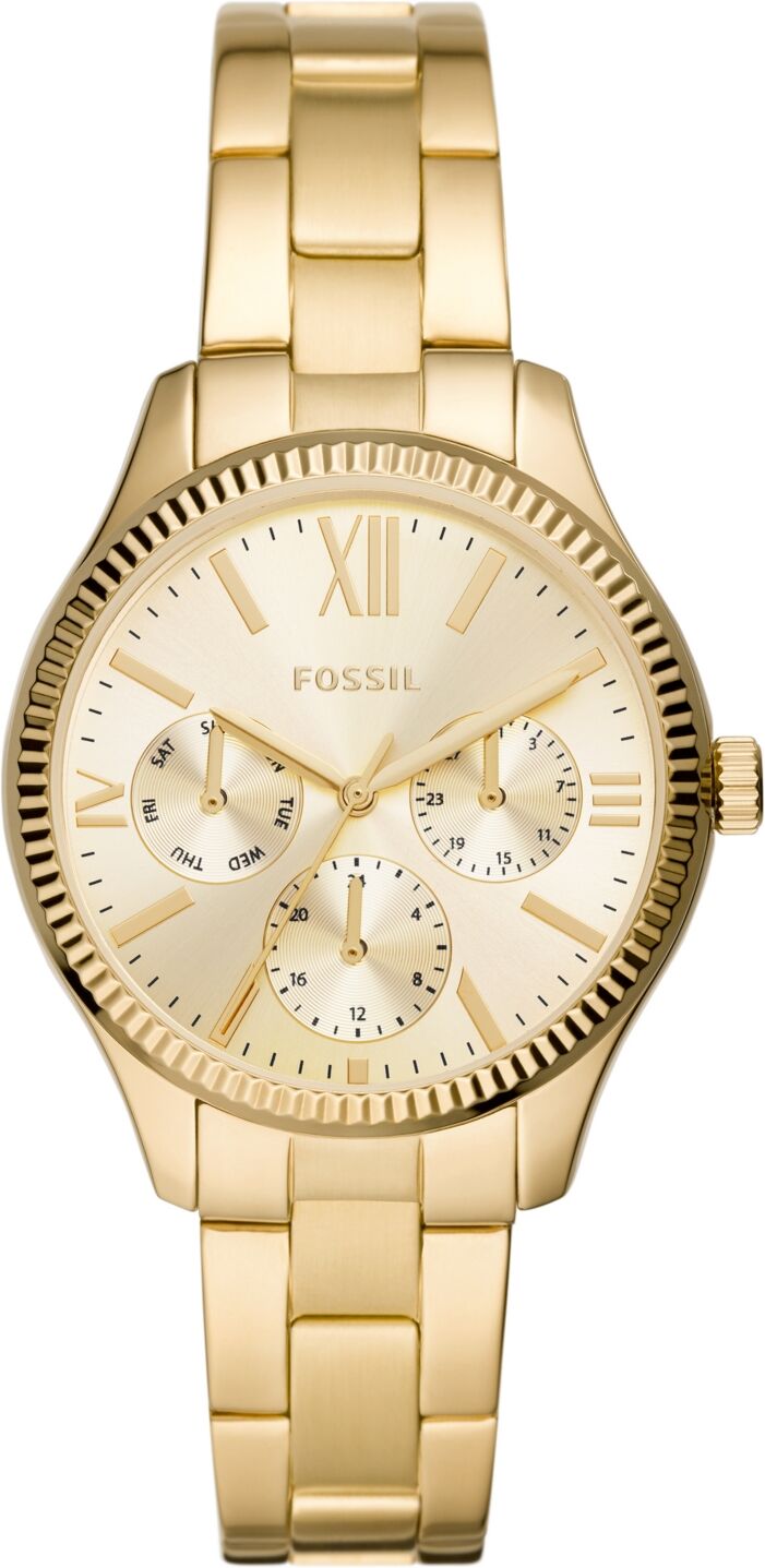 Fossil Women's Rye Multifunction Gold-Tone Stainless Steel Watch, 36mm - Gold-Tone