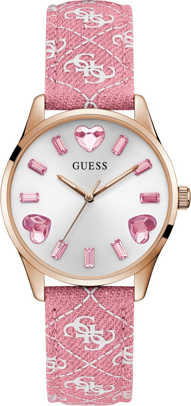 Guess Women's Analog Pink 100% Denim Watch 36mm - Pink