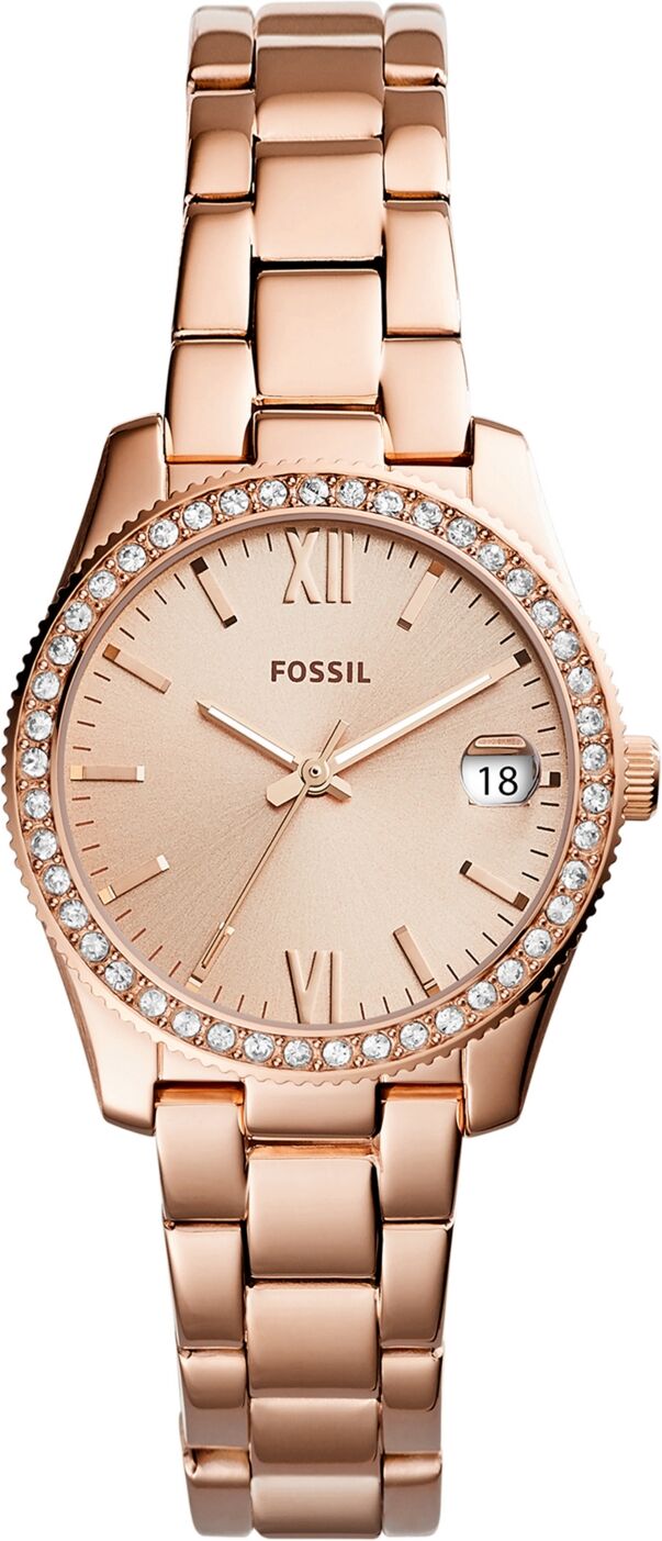 Fossil Women's Scarlette Rose Gold-Tone Stainless Steel Bracelet Watch 32mm - Rose Gold