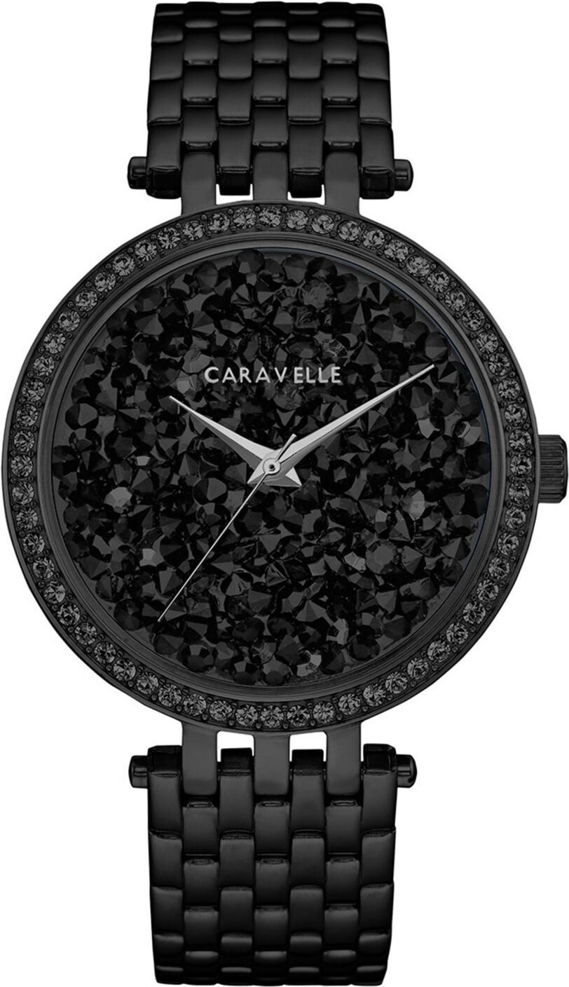 Caravelle Designed by Bulova Women's Black Stainless Steel Bracelet Watch 38mm