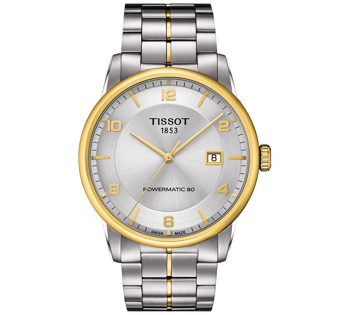 Tissot Men's Swiss Automatic Luxury Powermatic 80 Two-Tone Stainless Steel Bracelet Watch 41mm - Silver