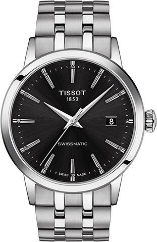 Tissot Men's Swiss Automatic Classic Dream Stainless Steel Bracelet Watch 42mm - Black