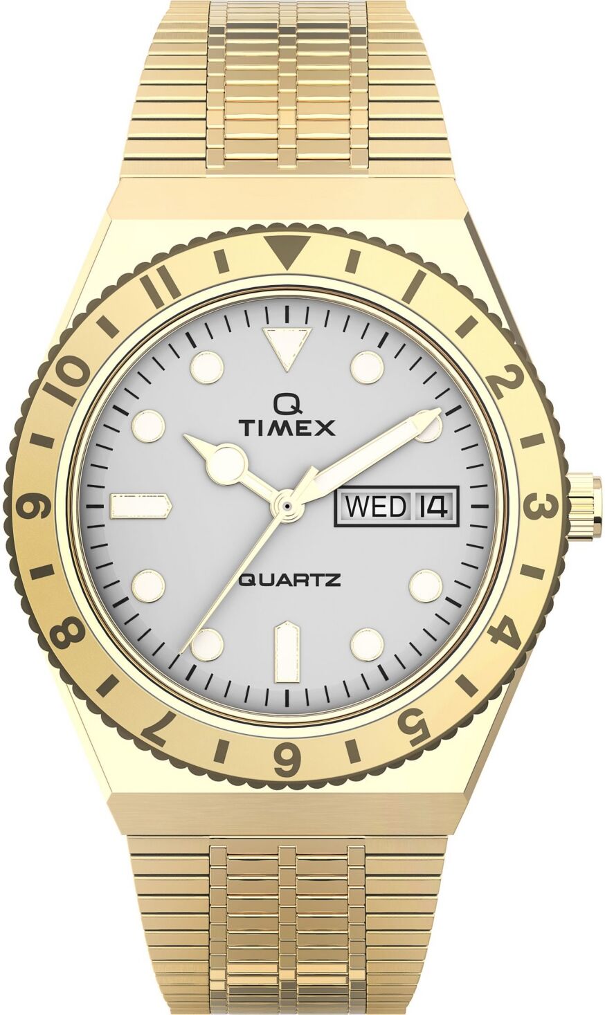 Timex Women's Q Gold-Tone Stainless Steel Bracelet Watch 36mm - Gold-Tone