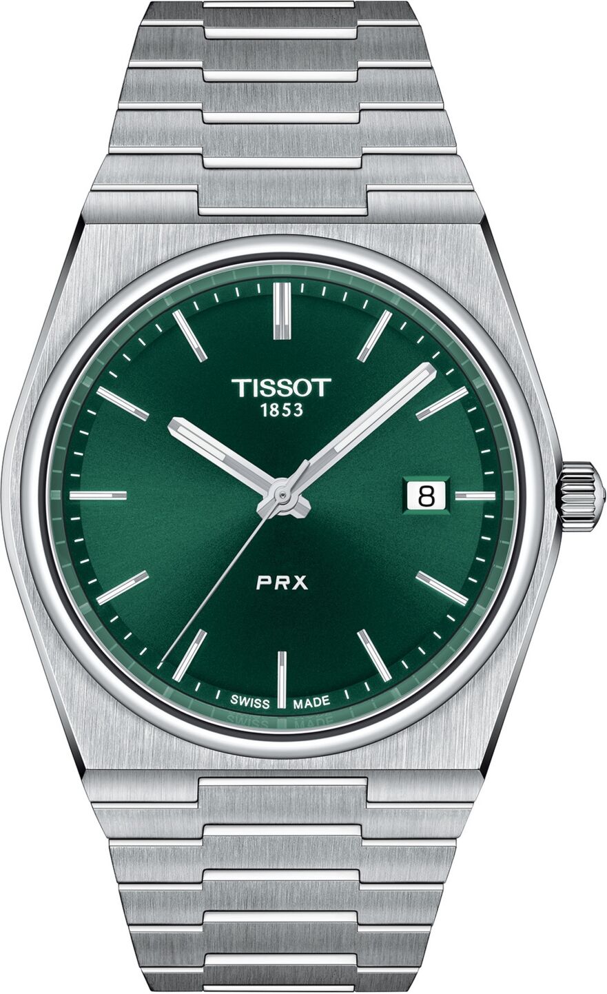 Tissot Men's Prx Silver-Tone Stainless Steel Bracelet Watch 40mm - Silver